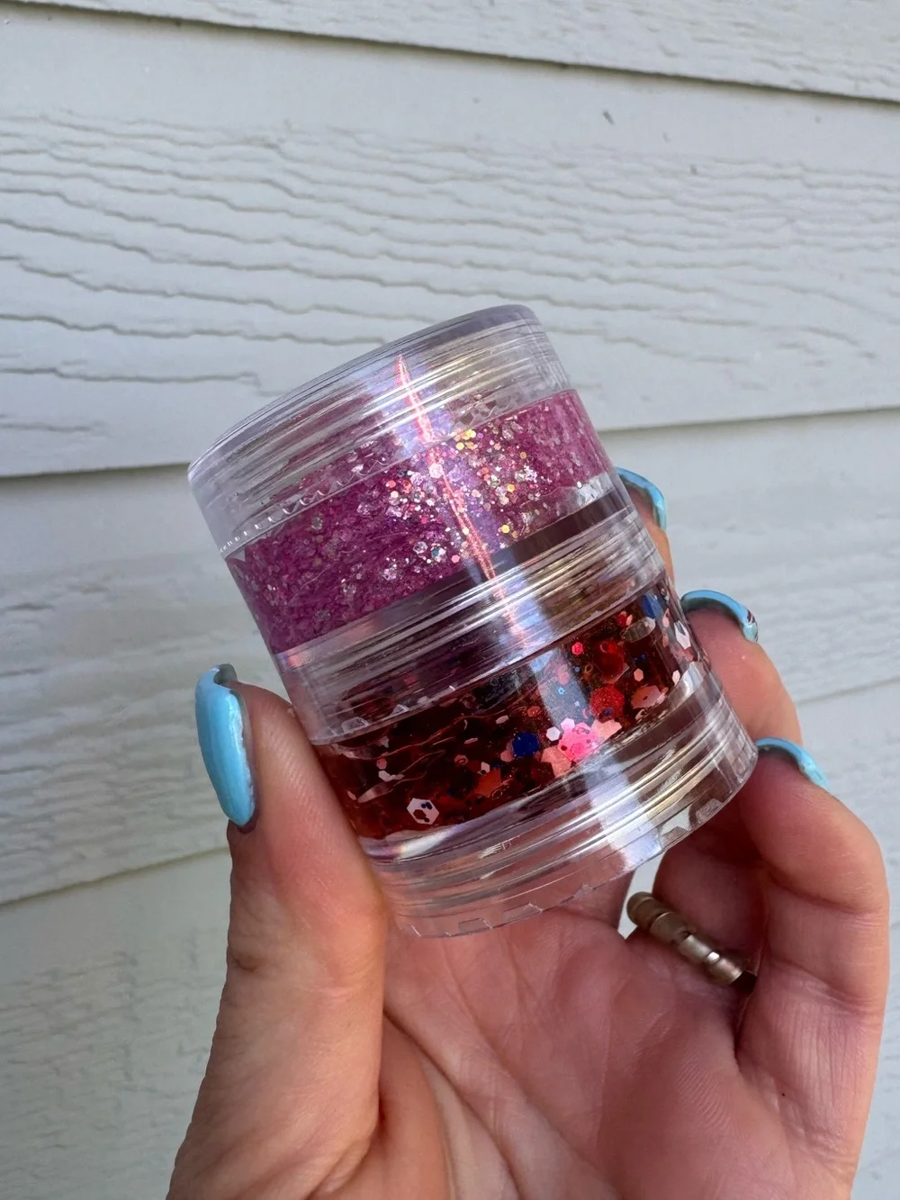 Hair Glitter Gel Double Stack - Patriotic and Pink